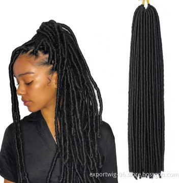 new style crochet braids synthetic hair  direct cheap synthetic braiding hair crochet dreadlocks black faux locs hair